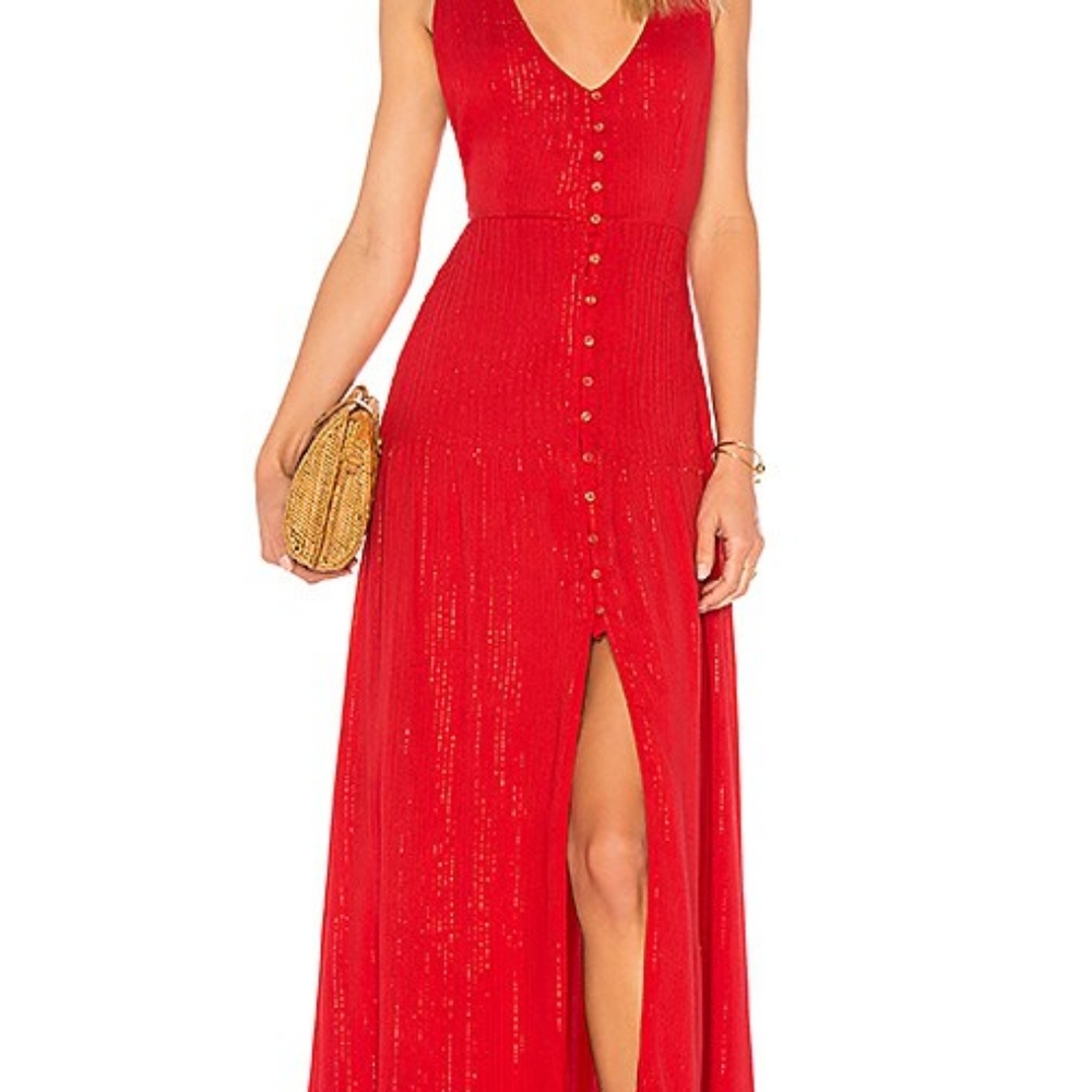 House of Harlow x Revolve Shane Maxi Red Dress